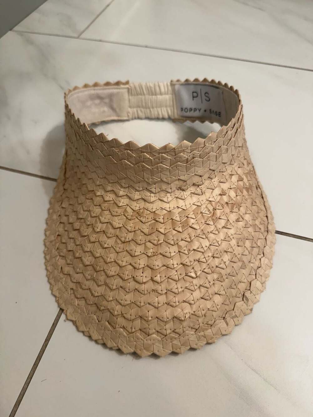 Poppy + Sage Woven Straw Sun Visor